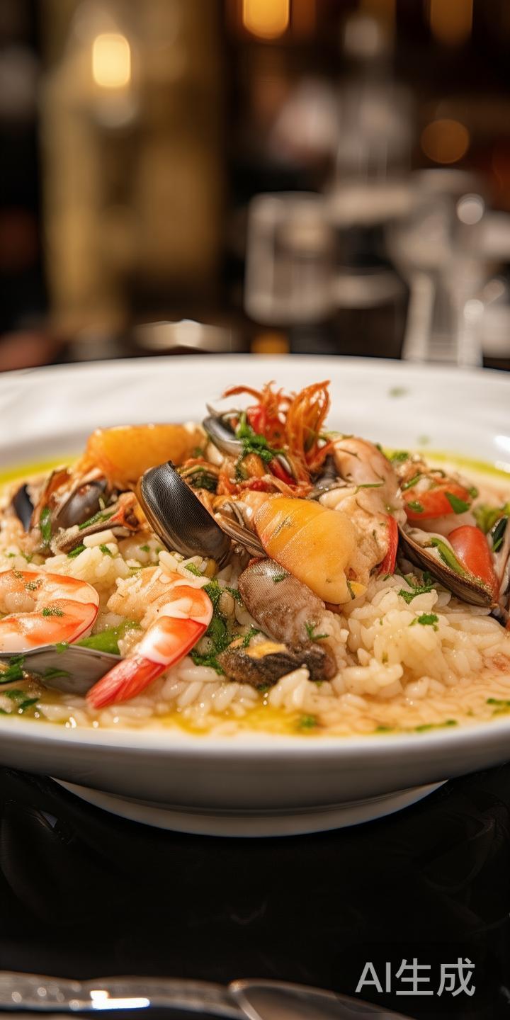 这道菜是葡萄牙料理的代表，利用丰富的海鲜与香浓的米